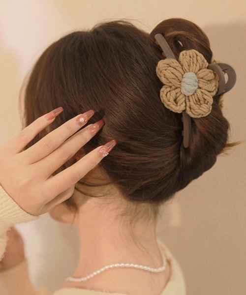 セール】ヘアクリップレディース 花バンスクリップ（バレッタ/ヘア 