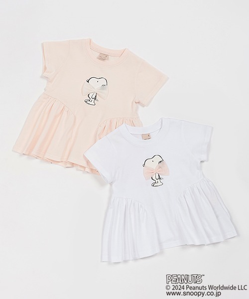 petit main(プティマイン)の「【Re:Yarn】スヌーピーチュニック(チュニック・キッズ・オフホワイト/ライトピンク・80cm/90cm/110cm/100cm/120cm/130cm)」の18枚目の写真