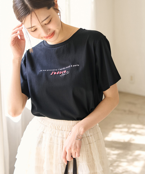 ROPE' PICNIC（ロペピクニック）の「RENU/ロゴ&フォトTシャツ（Tシャツ/カットソー・レディース・ホワイト系その他/ホワイト/ブラック/ブルー系その他4・40/38）」の4枚目の写真