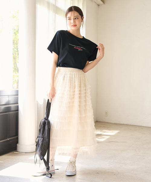 ROPE' PICNIC（ロペピクニック）の「RENU/ロゴ&フォトTシャツ（Tシャツ/カットソー・レディース・ホワイト系その他/ホワイト/ブラック/ブルー系その他4・40/38）」の6枚目の写真