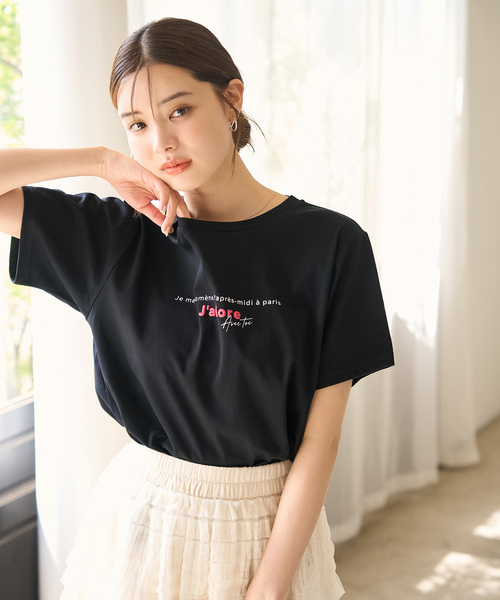 ROPE' PICNIC（ロペピクニック）の「RENU/ロゴ&フォトTシャツ（Tシャツ/カットソー・レディース・ホワイト系その他/ホワイト/ブラック/ブルー系その他4・40/38）」の7枚目の写真