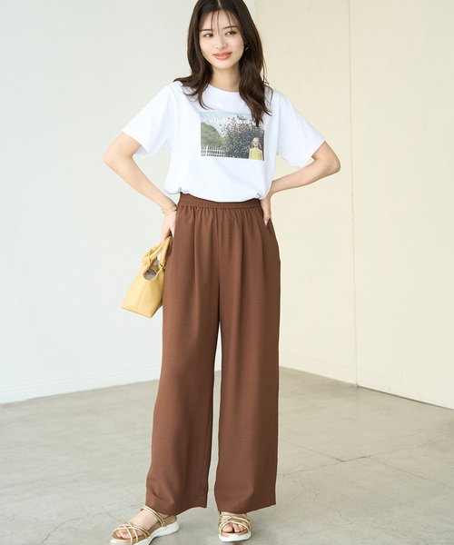 ROPE' PICNIC（ロペピクニック）の「RENU/ロゴ&フォトTシャツ（Tシャツ/カットソー・レディース・ホワイト系その他/ホワイト/ブラック/ブルー系その他4・40/38）」の12枚目の写真