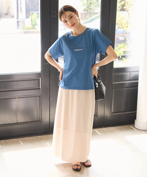 ROPE' PICNIC（ロペピクニック）の「RENU/ロゴ&フォトTシャツ（Tシャツ/カットソー・レディース・ホワイト系その他/ホワイト/ブラック/ブルー系その他4・40/38）」の17枚目の写真