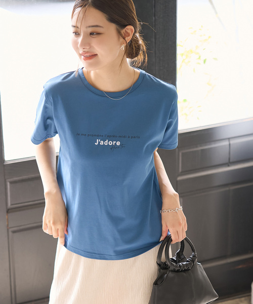 ROPE' PICNIC（ロペピクニック）の「RENU/ロゴ&フォトTシャツ（Tシャツ/カットソー・レディース・ホワイト系その他/ホワイト/ブラック/ブルー系その他4・40/38）」の18枚目の写真
