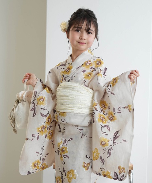 【ネット完売品】utatane 浴衣3点セット ひよこ商店オリジナルデザイン 完売品】浴衣3点セット ひよこ商店オリジナルデザイン