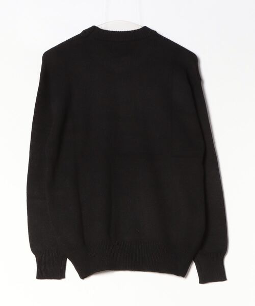 ROOPTOKYO(ループトウキョウ)の「College Logo Crewneck Knit クルーネックニットプルオーバー カレッジロゴ(ニット/セーター・メンズ・ブラック/グレー・M/L/XL)」の3枚目の写真