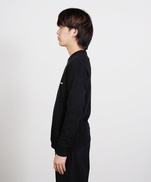 ROOPTOKYO(ループトウキョウ)の「College Logo Crewneck Knit クルーネックニットプルオーバー カレッジロゴ(ニット/セーター・メンズ・ブラック/グレー・M/L/XL)」の13枚目の写真