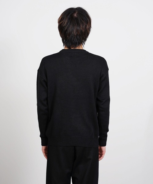 ROOPTOKYO(ループトウキョウ)の「College Logo Crewneck Knit クルーネックニットプルオーバー カレッジロゴ(ニット/セーター・メンズ・ブラック/グレー・M/L/XL)」の12枚目の写真