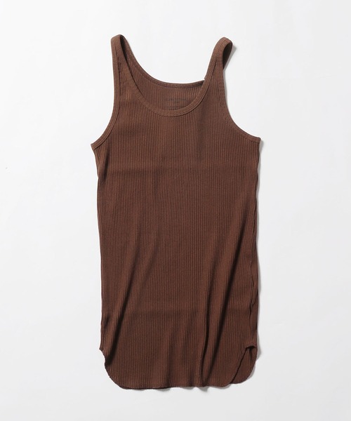 CURRENTAGE/カレンテージ Organic Cotton Rib Tank Top リブ