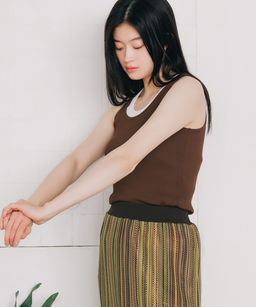 tシャツ CURRENTAGE/カレンテージ Organic Cotton Rib Tank Top リブタンクトップ レディース メンズ CURRENTAGE/カレンテージ Organic Cotton Rib Tank Top リブ