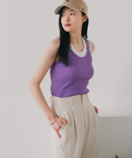 tシャツ CURRENTAGE/カレンテージ Organic Cotton Rib Tank Top リブタンクトップ レディース メンズ CURRENTAGE/カレンテージ Organic Cotton Rib Tank Top リブ