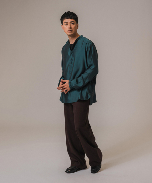EDIFICE(エディフィス)の「ツイル プルオーバーシャツ(シャツ/ブラウス・メンズ・スミクロ/グリーン・MEDIUM/SMALL/LARGE)」の18枚目の写真