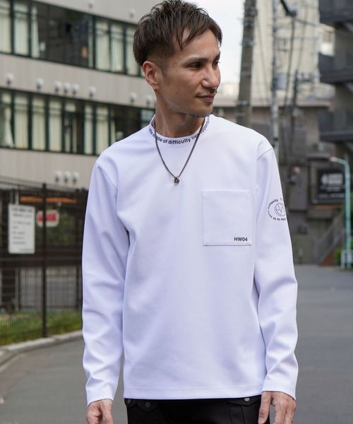 HIDEAWAYS NICOLE（ハイダウェイニコル）の「ストレッチポンチロゴ長袖