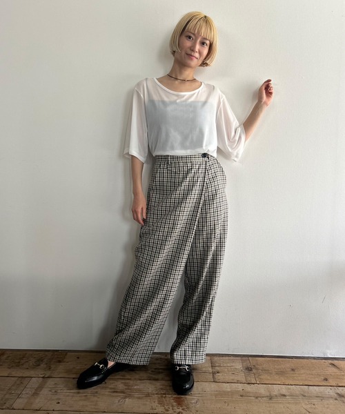セール】シアートップス 半端袖 ビッグシルエット（Tシャツ/カットソー