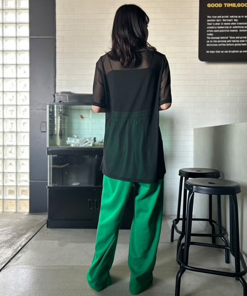 Kotoe（コトエ）の「シアートップス 半端袖 ビッグシルエット（Tシャツ/カットソー・レディース・ホワイト/ブラック・M/L）」の21枚目の写真
