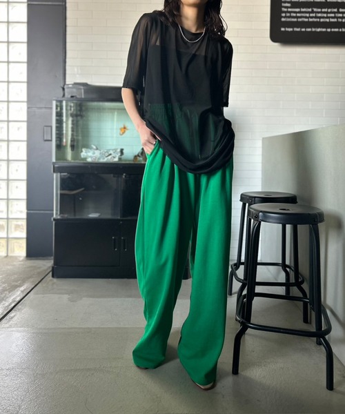 Kotoe（コトエ）の「シアートップス 半端袖 ビッグシルエット（Tシャツ/カットソー・レディース・ホワイト/ブラック・M/L）」の18枚目の写真