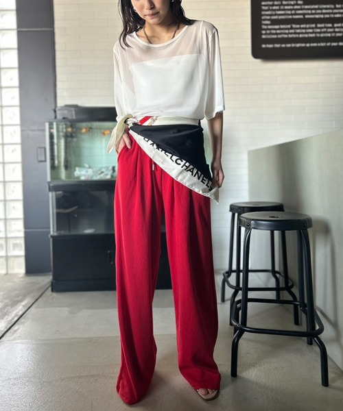 Kotoe（コトエ）の「シアートップス 半端袖 ビッグシルエット（Tシャツ/カットソー・レディース・ホワイト/ブラック・M/L）」の16枚目の写真