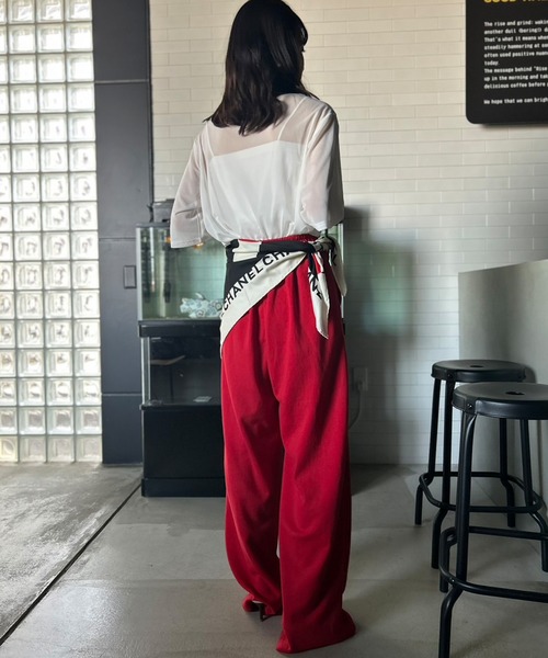 Kotoe（コトエ）の「シアートップス 半端袖 ビッグシルエット（Tシャツ/カットソー・レディース・ホワイト/ブラック・M/L）」の17枚目の写真