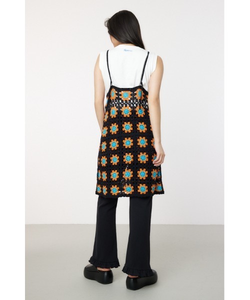 RODEO CROWNS WIDE BOWL(ロデオクラウンズワイドボウル)の「FLOWERクロシェキャミミニワンピース(ワンピース・レディース・ホワイト系その他/ブラック系その他・FREE)」の10枚目の写真