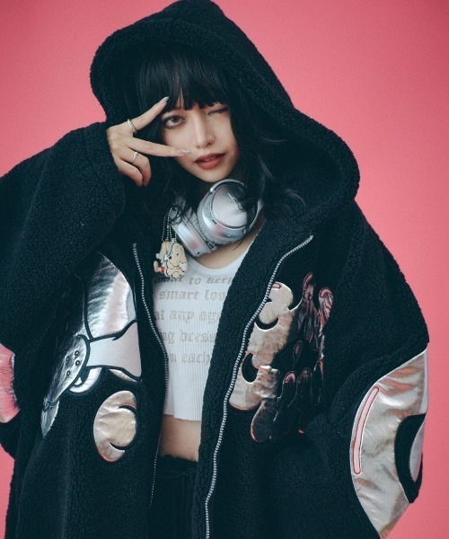 ガルフィー モコモコジャケット 中古・古着通販】GALFY (ガルフィー) もこもこ ブルゾン ファー