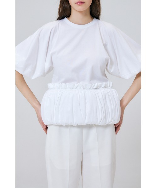 エンフォルドENFOLDStaple天竺 バルーンTシャツトップス Staple天竺 バルーンTシャツ（Tシャツ/カットソー）｜ENFOLD