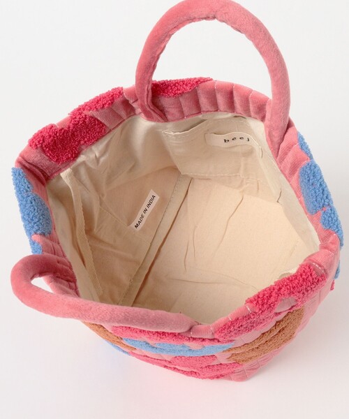 Ray BEAMS（レイビームス）の「【別注】beej / キルト トートバッグ（ハンドバッグ・レディース・ライトブルー/ピンク/オフホワイト・ONE SIZE）」の19枚目の写真