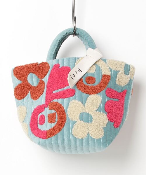 Ray BEAMS（レイビームス）の「【別注】beej / キルト トートバッグ（ハンドバッグ・レディース・ライトブルー/ピンク/オフホワイト・ONE SIZE）」の12枚目の写真