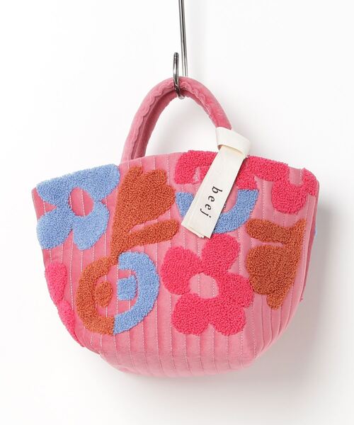 Ray BEAMS（レイビームス）の「【別注】beej / キルト トートバッグ（ハンドバッグ・レディース・ライトブルー/ピンク/オフホワイト・ONE SIZE）」の14枚目の写真