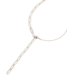 ミックスチェーンY字ネックレス