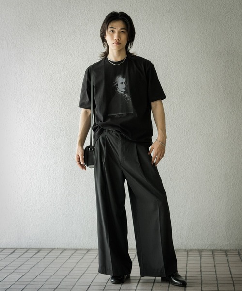 SENSE OF PLACE by URBAN RESEARCH(センスオブプレイスバイアーバンリサーチ)の「ヴィンテージライクTシャツ(モーツァルト)(Tシャツ/カットソー・メンズ・ブラック/ピンク・MEDIUM/LARGE)」の6枚目の写真