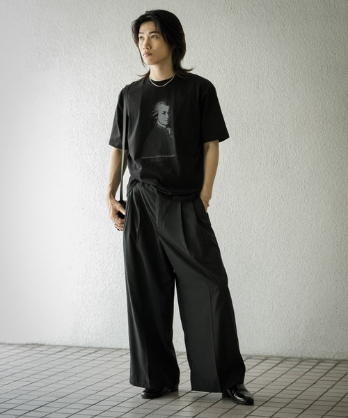 SENSE OF PLACE by URBAN RESEARCH(センスオブプレイスバイアーバンリサーチ)の「ヴィンテージライクTシャツ(モーツァルト)(Tシャツ/カットソー・メンズ・ブラック/ピンク・MEDIUM/LARGE)」の7枚目の写真