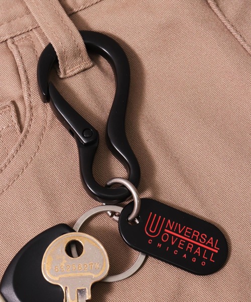 UNIVERSAL OVERALL（ユニバーサルオーバーオール）の「(LF)【UNIVERSAL OVERALL】ブランドロゴ フック カラビナ キーホルダー（キーホルダー・メンズ・シルバー/ブラック/ゴールド/オレンジ・ONE SIZE）」の2枚目の写真