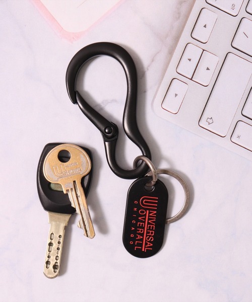 UNIVERSAL OVERALL（ユニバーサルオーバーオール）の「(LF)【UNIVERSAL OVERALL】ブランドロゴ フック カラビナ キーホルダー（キーホルダー・メンズ・シルバー/ブラック/ゴールド/オレンジ・ONE SIZE）」の9枚目の写真