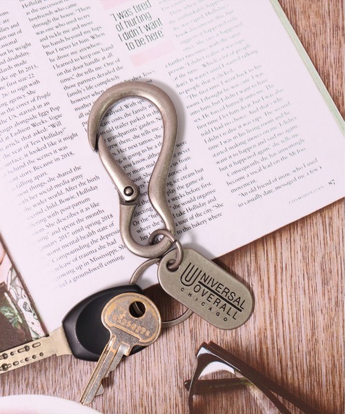 UNIVERSAL OVERALL（ユニバーサルオーバーオール）の「(LF)【UNIVERSAL OVERALL】ブランドロゴ フック カラビナ キーホルダー（キーホルダー・メンズ・シルバー/ブラック/ゴールド/オレンジ・ONE SIZE）」の7枚目の写真