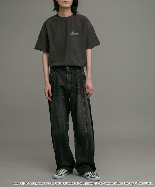 URBAN RESEARCH Sonny Label（アーバンリサーチサニーレーベル）の「PENNカレッジピグメントTシャツ（Tシャツ/カットソー・メンズ・スミクロ/ネイビー・LARGE/MEDIUM）」の3枚目の写真