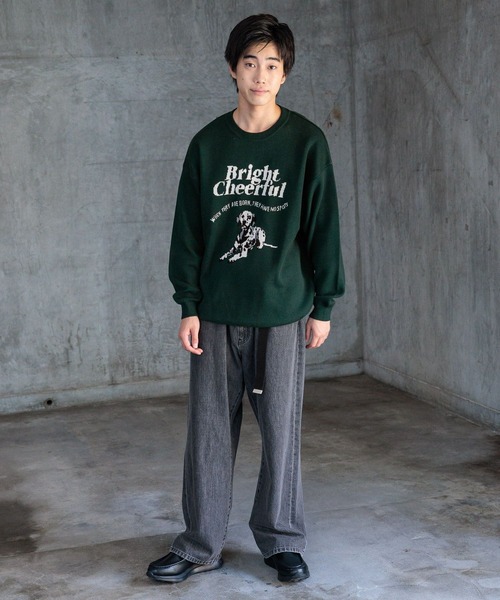 niko and...(ニコアンド)の「アニマルダブルジャカードニットプルオーバー(ニット/セーター・メンズ・ブラック/ボルドー/グリーン/アイボリー・MEDIUM/LARGE)」の20枚目の写真