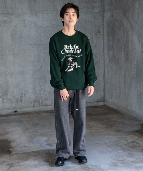 niko and...(ニコアンド)の「アニマルダブルジャカードニットプルオーバー(ニット/セーター・メンズ・ブラック/ボルドー/グリーン/アイボリー・MEDIUM/LARGE)」の21枚目の写真