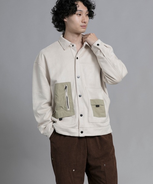 aimoha(アイモハ)の「aimoha men Vintage Pocket Patch Jacket(ブルゾン・メンズ・オフホワイト/ブラック・LARGE/XX-LARGE/XXX-LARGE/MEDIUM/X-LARGE)」の9枚目の写真