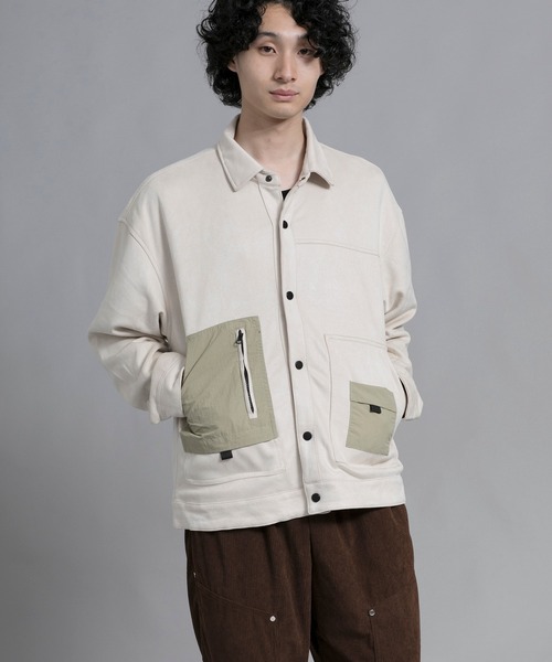 aimoha(アイモハ)の「aimoha men Vintage Pocket Patch Jacket(ブルゾン・メンズ・オフホワイト/ブラック・LARGE/XX-LARGE/XXX-LARGE/MEDIUM/X-LARGE)」の17枚目の写真