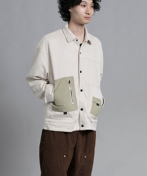 aimoha(アイモハ)の「aimoha men Vintage Pocket Patch Jacket(ブルゾン・メンズ・オフホワイト/ブラック・LARGE/XX-LARGE/XXX-LARGE/MEDIUM/X-LARGE)」の18枚目の写真