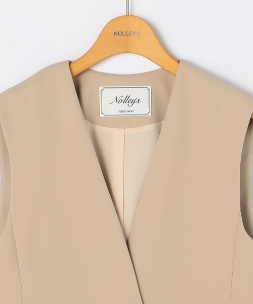 NOLLEY’S(ノーリーズ)の「《セットアップ対応》ウォッシャブルダブルクロスジレ(ベスト・レディース・ベージュ/ブラック・38)」の19枚目の写真