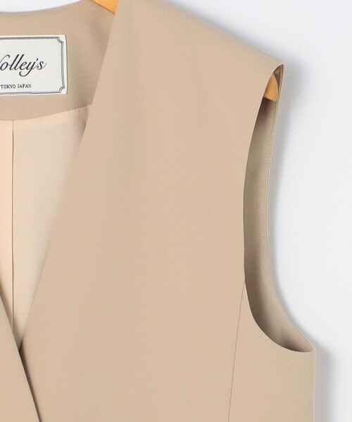 NOLLEY’S(ノーリーズ)の「《セットアップ対応》ウォッシャブルダブルクロスジレ(ベスト・レディース・ベージュ/ブラック・38)」の21枚目の写真