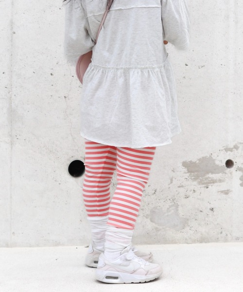 TARKER（ターカー）の「リブボーダーレギンス（その他パンツ・キッズ・ピンク/パープル/ネイビー/ブラック/グレー・110/120/130/140/150）」の21枚目の写真