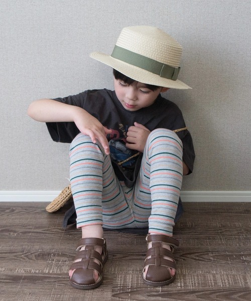 TARKER（ターカー）の「リブボーダーレギンス（その他パンツ・キッズ・ピンク/パープル/ネイビー/ブラック/グレー・110/120/130/140/150）」の15枚目の写真