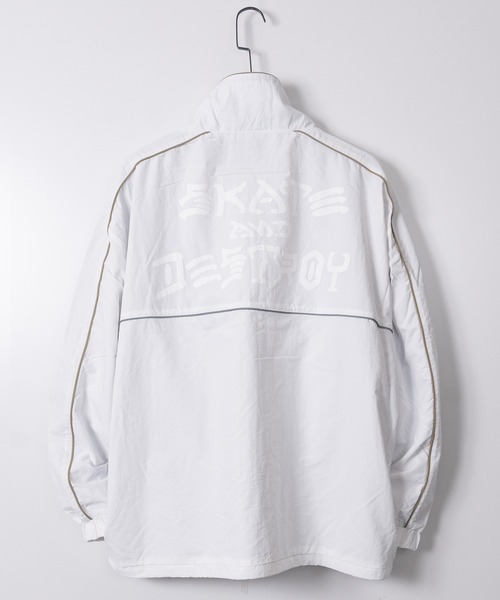 THRASHER(スラッシャー)の「【3】〔THRASHER/スラッシャー〕リフレクターパイピング ナイロンダブルジップジャケット 裾ドローコード(ナイロンジャケット・メンズ・チャコールグレー/ホワイト×ブラック/ブラック×グレー/パープル/ブラック×ホワイト/ホワイト×ブラウン/ブラック×ブルー・MEDIUM/LARGE/X-LARGE)」の15枚目の写真