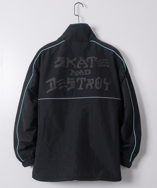 THRASHER(スラッシャー)の「【3】〔THRASHER/スラッシャー〕リフレクターパイピング ナイロンダブルジップジャケット 裾ドローコード(ナイロンジャケット・メンズ・チャコールグレー/ホワイト×ブラック/ブラック×グレー/パープル/ブラック×ホワイト/ホワイト×ブラウン/ブラック×ブルー・MEDIUM/LARGE/X-LARGE)」の17枚目の写真