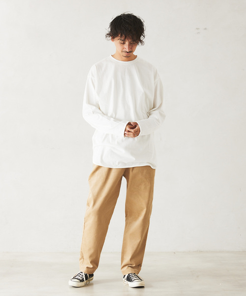 JOURNAL STANDARD relume（ジャーナルスタンダード　レリューム）の「レイヤードロングスリーブTシャツ（Tシャツ/カットソー・メンズ・ホワイト/ベージュ/ネイビー/ブラック系その他・SMALL/MEDIUM/LARGE）」の6枚目の写真