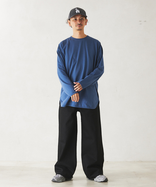 JOURNAL STANDARD relume（ジャーナルスタンダード　レリューム）の「レイヤードロングスリーブTシャツ（Tシャツ/カットソー・メンズ・ホワイト/ベージュ/ネイビー/ブラック系その他・SMALL/MEDIUM/LARGE）」の8枚目の写真