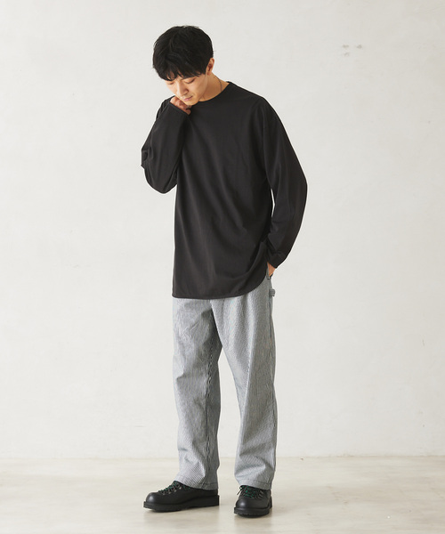 JOURNAL STANDARD relume（ジャーナルスタンダード　レリューム）の「レイヤードロングスリーブTシャツ（Tシャツ/カットソー・メンズ・ホワイト/ベージュ/ネイビー/ブラック系その他・SMALL/MEDIUM/LARGE）」の10枚目の写真