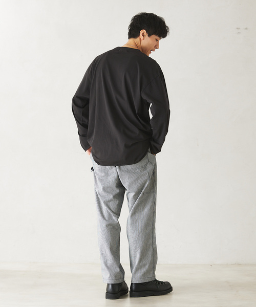 JOURNAL STANDARD relume（ジャーナルスタンダード　レリューム）の「レイヤードロングスリーブTシャツ（Tシャツ/カットソー・メンズ・ホワイト/ベージュ/ネイビー/ブラック系その他・SMALL/MEDIUM/LARGE）」の12枚目の写真